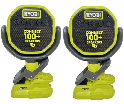 RYOBI One+ Ensemble de haut-parleurs à pince 18 V - Emballé en vrac