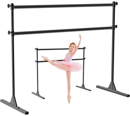 SELEWARE Höhenverstellbare Ballettstange freistehend, Ballettstange, strapazierfähig, Tanzstange, Stützstange, Bewegungen, Körperdehnung, stabile Konstruktion, fällt nie auseinander, rutschfest