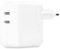 3P SPACE Alimentatore ALTA QUALITA' USB-C Doppia porta da 35W - Caricatore Compatto a Parete per Dispositivi Elettronici, Compatibile con Smartphone, Tablet e Laptop
