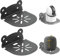 xyuayamz Soporte Altavoz Pared, Universal Soporte para Barra de Sonido, Autoadhesivo Soporte Altavoces Pared, Acero al Carbono Soporte de Pared Altavoce, para Barra Sonido, Monitor(2 Piezas, Gris)