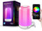 Bedside Touch Table Lamp, RGB Color Changing Night Lights for Bedroom, Rechargeable Lamp Battery Operated Lights, Bluetooth APP Control,Dimmable Night Light Kids, Wireless Touch Bedside Mood Lighting