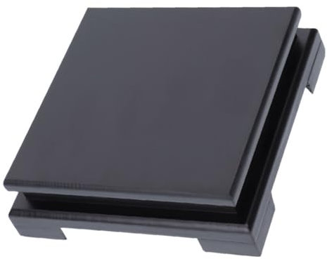 DECHOUS Square Wooden Display Stand Small Rustic Indoor Plants Potted Pedestal Black Display Riser Stand for Home Flowerpot Fish Tank, 24x24x4.8cm