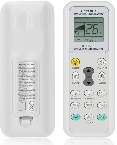 Momowin Telecomando Universale Condizionatore per Gree, Midea, Xiaomi, Haier, Toshiba, Panasonic e Altre Marche di Climatizzatori