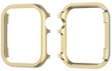 Funda protectora Compatible con Apple Watch SE 40mm Oro, Antiarañazos Carcasa Protectora Aleación de Aluminio Caja del Reloj Bumper Completa Funda de Metal Compatible con iWatch 40mm Series SE/6/5/4