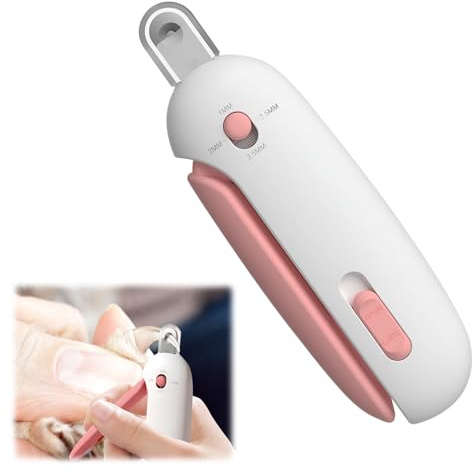 Nretluo Cat Claw Clippers, 1 Pcs Pink Cat Nail Clippers, Multifunctional Cats Nail Clipper with Safety Guard, Prevents Over-Trimming, Suitable for Kittens, Puppies and Small Pets (Pink)