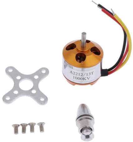 Ailan Leistungsstarker bürstenloser A2212 1000KV Motor für RC Flugzeuge und Multikopter, hohe Leistung (12A), keine Zellen (2 3) für Quadcopter und Multikopter.