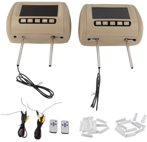 AMONIDA Lettore Video LCD Universale da 7 Pollici per Poggiatesta HD, Monitor per Poggiatesta per Auto a Doppio Schermo con Telecomando Wireless per i Passeggeri dei Sedili Poster