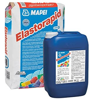 Adesivo cementizio bianco per piastrelle 31,25KG Elastorapid A+B Mapei