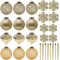 SLEETLY 28pk Bauble Gold Ornaments for Christmas Tree Holiday Xmas Decorations, Shatterproof Plastic 3.15 Baubles, Icicles and Snowflakes