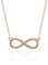 NAMANA Halskette mit Unendlichkeitszeichen mit Zirkonia, 18 Karat Roségold vergoldet oder rhodinierte Sterling Silber Halskette, Unendlichkeitszeichen Anhänger mit Geschenkschachtel (Rosegold, Silber)