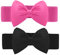 Allegra K Cintura elastica da donna, ampia, elastica, con fiocco, per matrimonio, Nero+fucsia, vita 24/32