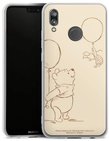 DeinDesign Silikon Hülle kompatibel mit Huawei P20 Lite Case transparent Handyhülle Winnie Puuh Disney Offizielles Lizenzprodukt