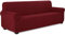 TIANSHU Sofabezug 4 sitzer, Stretch Spandex Couchbezug Sesselbezug Elastischer Antirutsch Stretchhusse Weich Stoff,Jacquard-Stretch-Sofabezug, Schonbezug für Sofa-Sofahalter(Weinrot)