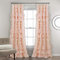 Lush Decor Kemmy Tenda a pannello per finestra, increspata, in stile shabby chic, per soggiorno, sala da pranzo, camera da letto (singola), 213,4 x 132,1 cm, rosa pesca