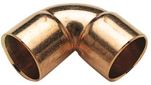 SOMATHERM FOR YOU - Kupfer Lötfitting - Winkel 90° Doppelte Buchse Ø10 Kleiner Radius - NF konform