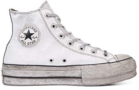 CONVERSE Chuck Taylor All Star Lift Leather LTD, Sneaker Mujer, White Smoke In, 35 EU