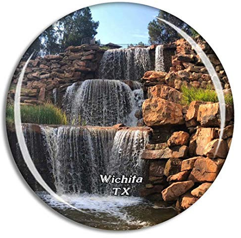 Wichita Falls Texas USA Kühlschrankmagnet 3D Kristallglas Touristische Stadtreise City Souvenir Collection Geschenk Starker Kühlschrank Aufkleber