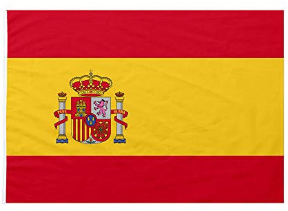 Due esse distribuzioni Bandiera Spagna 90 x 150 cm con asola per Asta