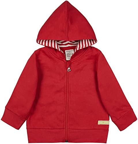 loud + proud Unisex Kinder hættejakke, GOTS certificeret Jacke, Tomato, 122-128 EU
