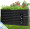 blumfeldt Jardineras Exterior Grandes Jardín, Huerto Urbano Terraza, Plantas, Vegetales, Hierbas, Capacidad 1800 l. Maceteros Exterior Elevados Metálicos, Resistente al Intemperie, 200x90x100, Negro