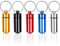 ZGTS 5PCS Waterproof Aluminum Pill Box Pocket Pill Case Portable Container Keychain Pill Holder Pill Container for Outdoor Travel Camping Multi Colors
