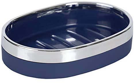Home Basics Porte-Savon Ovale Bleu Marine SD35001