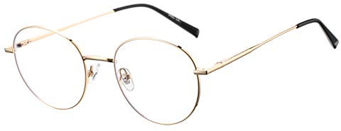 Pro Acme Blue Light Glasses Anti Glare Blue Light Blocking Computer Gaming Glasses Bluelight Reading Glasses for Women Men (Gold)