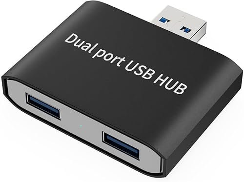 Adattatore splitter USB, hub USB 3.0, 1 maschio a 2 femmina, adattatore hub di prolunga per qualsiasi dispositivo mobile (le doppie porte hanno dati e ricarica)