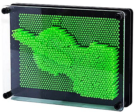 Wlabe Sculptures Clous 3D (pin Art) Nouveauté Plastique Moule Main Moule Art Conseil et Créative Pensée Jouet Clone Jouet pour la Maison et Bureau (B)