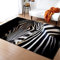 Mateju Teppich Schlafzimmer Wohnzimmer Teppich Tier 3D Dekoration Waschbarer Flanell Teppiche Balkon Terrasse Küchenteppich Bodenmatte Fußmatte (Zebra,80x120cm)