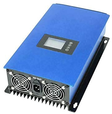 Genway Multifunktions Hybrid Netzkopplung Windenergie WechselrichterEU-Stecker DC22-65V auf220V Tragbar1000W Windkraftanlage Netzwechselrichter mit LIMTER Spannungswandler Laderegler für Heimgebrauch