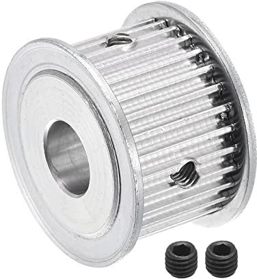 sourcing map 3M30 Zähne Zahnriemenscheibe Zahnrad M4 Schraube 10mm Bohrung | Zahnriemenantrieb mit für Gürtel 3D Drucker CNC