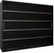MEBLE KRYSPOL Schwebetürenschrank Verona 1 250 cm Kleiderschrank mit Kleiderstange und Einlegeboden Schlafzimmer- Wohnzimmerschrank Schiebetüren Modern Design (Schubladen: 0, Schwarz)