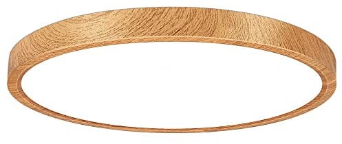 12in/30cm 24W Wood Grain LED Flush Mount Ceiling Light Fixture, 5000K Daylight White, 3200LM, Round Ceiling Lighting, 240W Equivalent Ceiling Lamp for Closets, Kitchens, Stairwells, Bedrooms, etc.