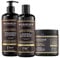 Kerargan - Trio Anti-Chute Shampoing, Après-shampoing & Masque à l’Huile de Ricin pour Cheveux Secs, Cassants ou Dévitalisés - Accélère la Croissance Capillaire - Sans Sulfate, Silicone - 3x500 ml