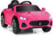 GYMAX Kids Ride on Car, 12V Battery Powered Licensed Maserati Toy Car with Remote Control, Music, Horn, Radio, Lights, USB, Slow Start & Safety Belt, Children Electric Vehicle for 3 Years Old (Pink)