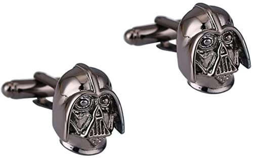 Herren Schädel Manschettenknöpfe Schädel Schädel Kopf Manschettenknöpfe mit Krieger-Helm, Wikinger Schädel Manschettenknöpfe Smoking Manschettenknöpfe mit Totenkopf-Hemd, Totenkopf Schädel