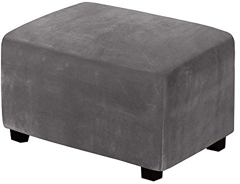 Meigeh Hocker bezug rechteckig hockerbezüge bezug für hocker quadratisch ottomane hocker bezug Ottomane Schonbezug Grau