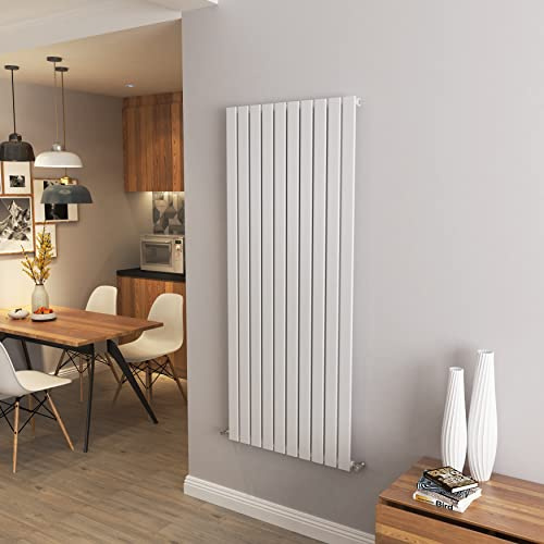 White Vertical Radiator Single Column Flat Panel Central Heating Radiators 1600 * 680mm