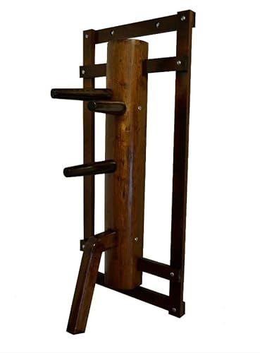 Wooden Dummy Wing Chun with Frame with Leg (Dark Walnut)