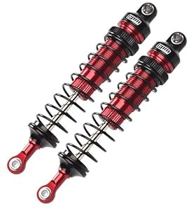 Aluminum 6061-T6 Front Adjustable Spring Dampers (108mm) for Losi 1/10 Rock Rey 4WD Rock Racer LOS03009 Upgrades - Red