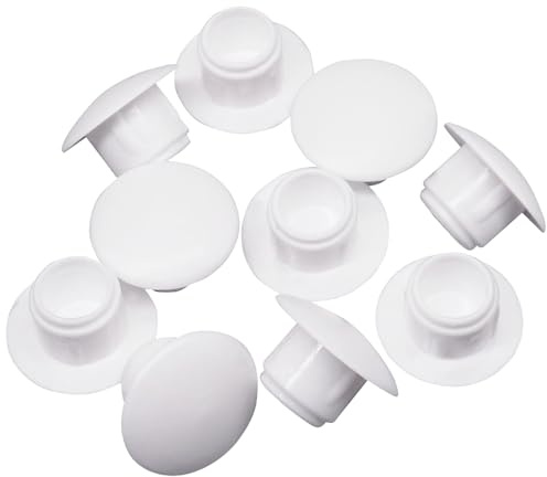 SKIR'CO Tappi per Fori in Plastica Bianca da 8 mm, 40 Pezzi - per Trapano, Mobili e Viti