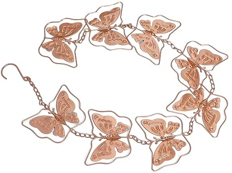 TOPINCN Butterflys Rain Chain for Butterflys Wind for Chime Decoration Rain Catcher Wind Bell Outside for Rainy Days Downpipe Decorated Rain Chains
