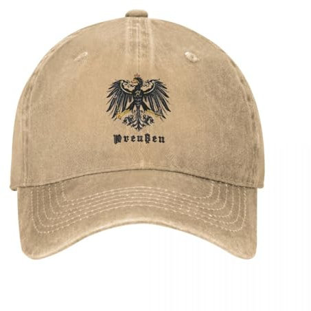 GerRit Baseballkappe Hip Hop Sonnenhut Vintage Preußen Flagge Baseballkappe für Männer Distressed Cotton Sun Cap Axis Powers World Outdoor Verstellbare Kappe Geburtstagsgeschenk für Männer Frauen