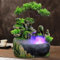 Zimmerbrunnen LED Tisch Zimmer Wasser Farbwechsel Nebel Wasserfallbrunnen Brunnen Polyresin Springbrunnen Deko für Schlafzimmer Wohnzimmer Studie (mit Zerstäuber und LED)