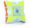 ROXENDA 1x3x3 Fidget Spinner Zauberwürfe,Cube und Spinner in Einem mit optimierten perfekt zum Stressabbau für Kinder (Blau)