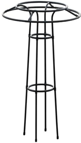 Mednkoku Garden Trellis,Garden Trellis For Climbing Plants Umbrella Shaped Ventilated Plant Trellis Plastic Wrapping Uv Protection Metal Trellis For Potted Plant, Short, 41In