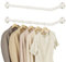 YheenLf Garderobenstange L form, 2er Set, Industriestangen Kleiderstange Wandmontage, Vintage Kleiderständer Kleiderschrank, Garderobenständer für Bad Flur Küche, DIY (B60 x T30cm), Beige