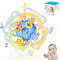 Orzbow Jouet Bebe 3 6 Mois,Silicone Anneau Dentition Bebe Refrigerant Educatif Jeux Montessori Eveil Bebe 0 3 6 Mois,Hochet Bebe 0-3 Mois Balle Sensorielle Bebe Eveil,Cadeau Naissance,Bleu Ciel