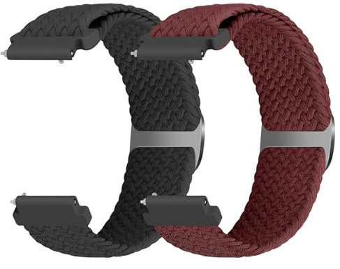 BTTNG Correas trenzadas de 20 mm compatibles con Amazfit GTS/GTS 2(Mini)/GTS 3/GTS 4 Mini/Bip S/Bip S Lite/Bip U/Bip U Pro, pulsera deportiva de nailon elástico suave para mujeres y hombres